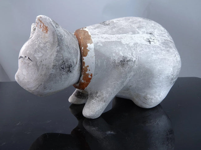 c1850 Antique Pennsylvania Chalkware Cat Nodder folk art - Estate Fresh Austin