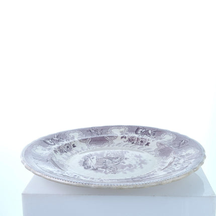 c1850 Texian Campaigne 10.5" Purple Transferware Staffordshire James Beech H - Estate Fresh Austin