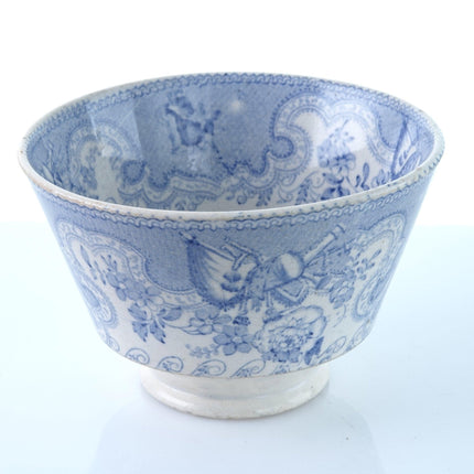 c1850 Texian Campaigne Cup Blue Transferware Staffordshire James Beech Historica - Estate Fresh Austin