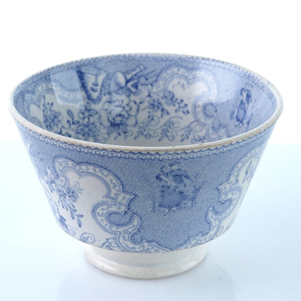 c1850 Texian Campaigne Cup Blue Transferware Staffordshire James Beech Historica - Estate Fresh Austin