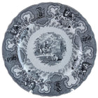 c1850 Texian Campaigne Historical Staffordshire Black Transferware 9.5