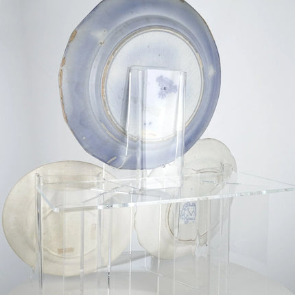 c1850 Transferware plate collection Flow Blue German Souvenir Plate and Geneves - Estate Fresh Austin