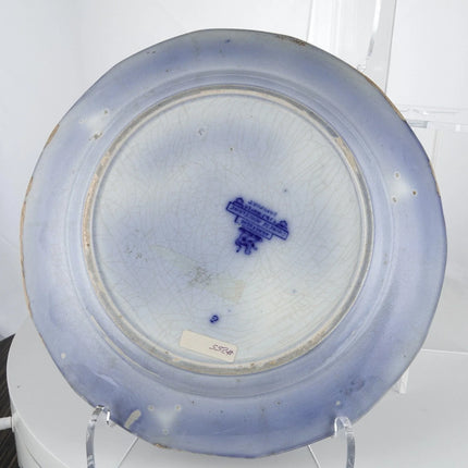 c1850 Transferware plate collection Flow Blue German Souvenir Plate and Geneves - Estate Fresh Austin