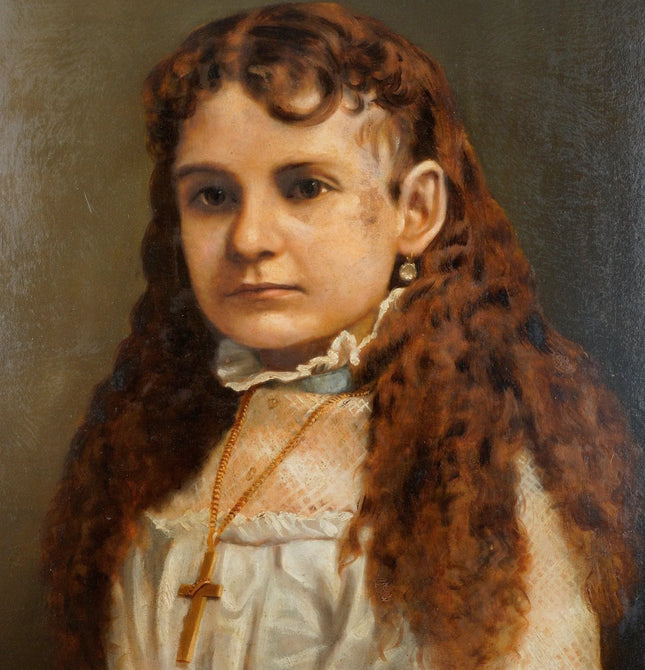 c1860 Austin Texas Portrait of a Stern young woman - Estate Fresh Austin
