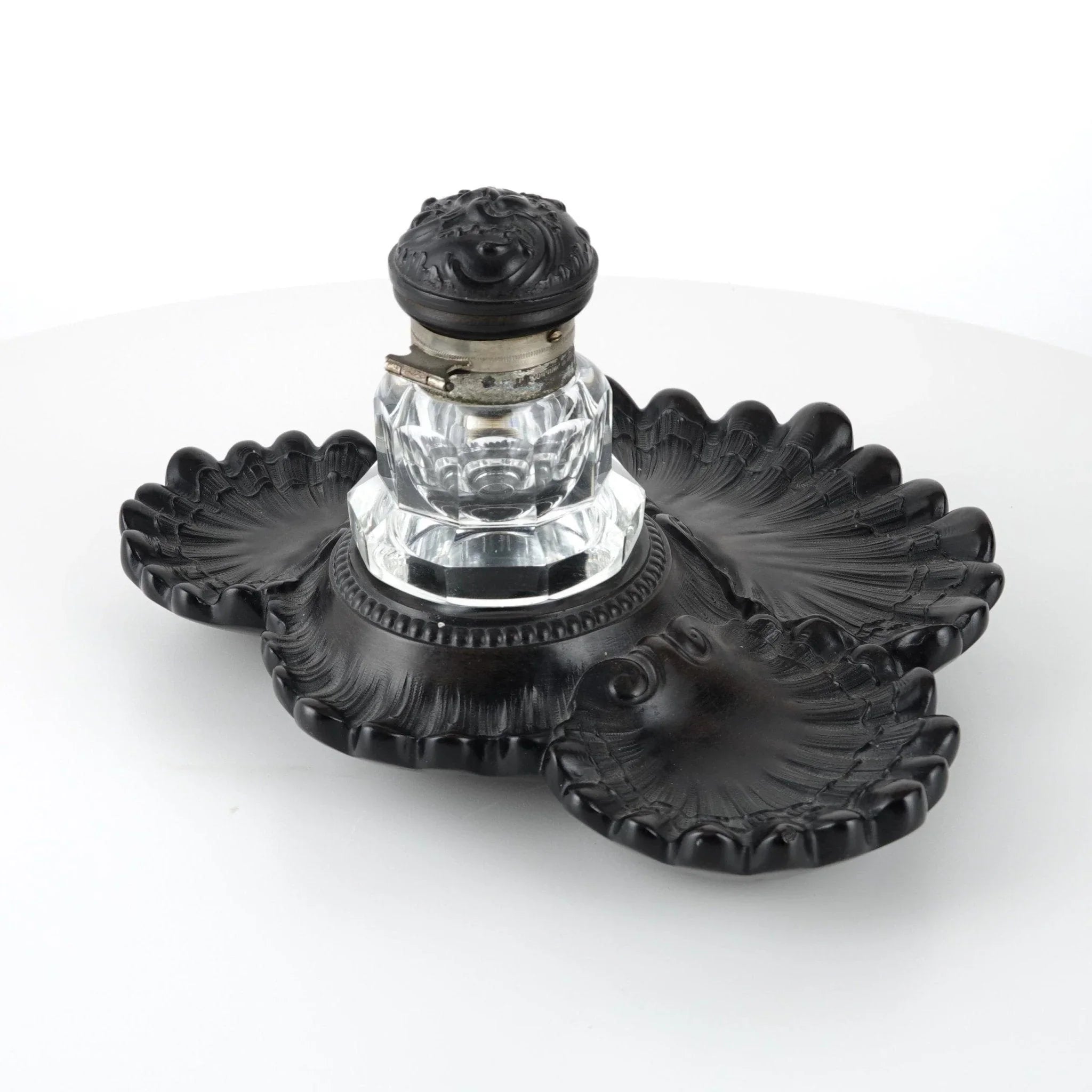 c1860 French Bois Derci inkwell with Cut Glass insert – Estate Fresh Austin