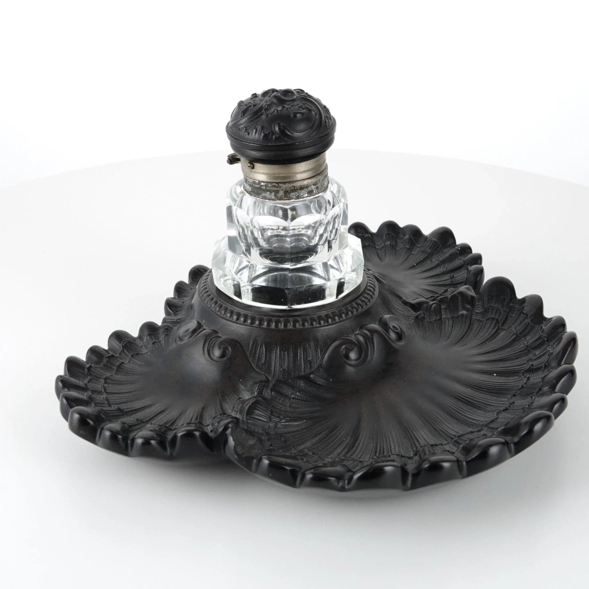 c1860 French Bois Derci inkwell with Cut Glass insert – Estate Fresh Austin