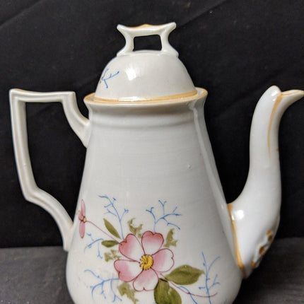 c1865 Child's Ironstone Coffee Pot 6 3/8" tall x 5.75" handle to spout. - Estate Fresh Austin