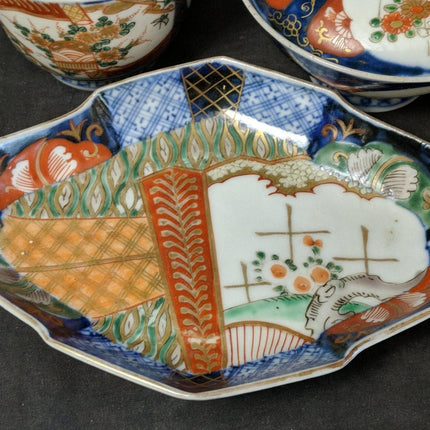 c1870 Antique Japanese Imari Lot 4pcs - Estate Fresh Austin