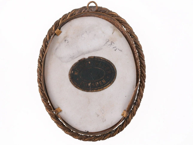 c1870 Antique Miniature Porcelain plaque y - Estate Fresh Austin