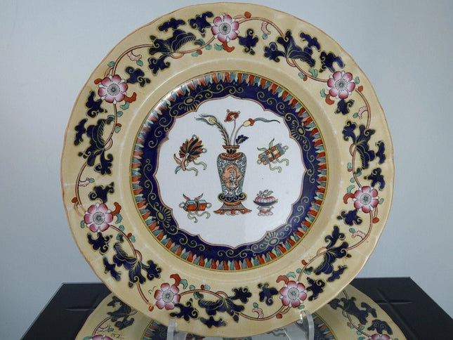 c1870 Ashworth Chinoisiere British Ironstone Dinner plates - Estate Fresh Austin