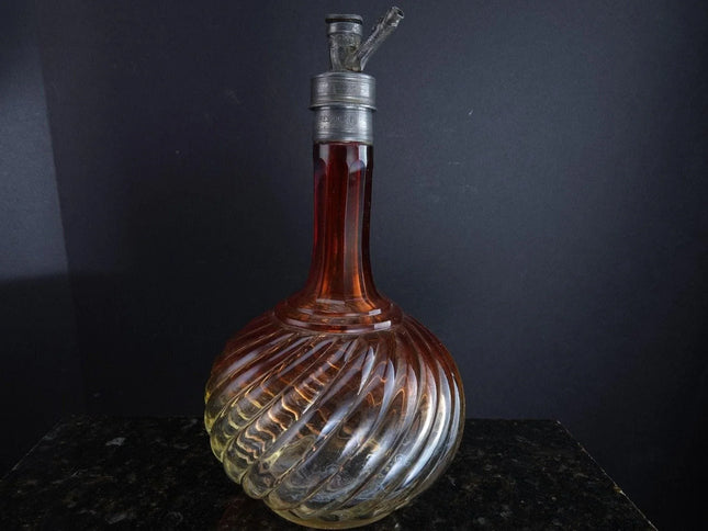 c1870 Baccarat Gelle Freres Barber Bottle Rose Tiente Rare - Estate Fresh Austin