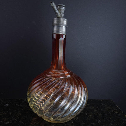 c1870 Baccarat Gelle Freres Barber Bottle Rose Tiente Rare - Estate Fresh Austin