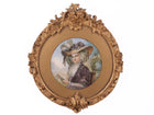 c1870 French Antique Miniature painting in carved wood frame - Estate Fresh Austin