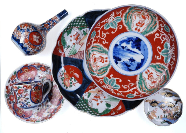 c1870 Japanese Hand Painted Imari Collection - Estate Fresh Austin