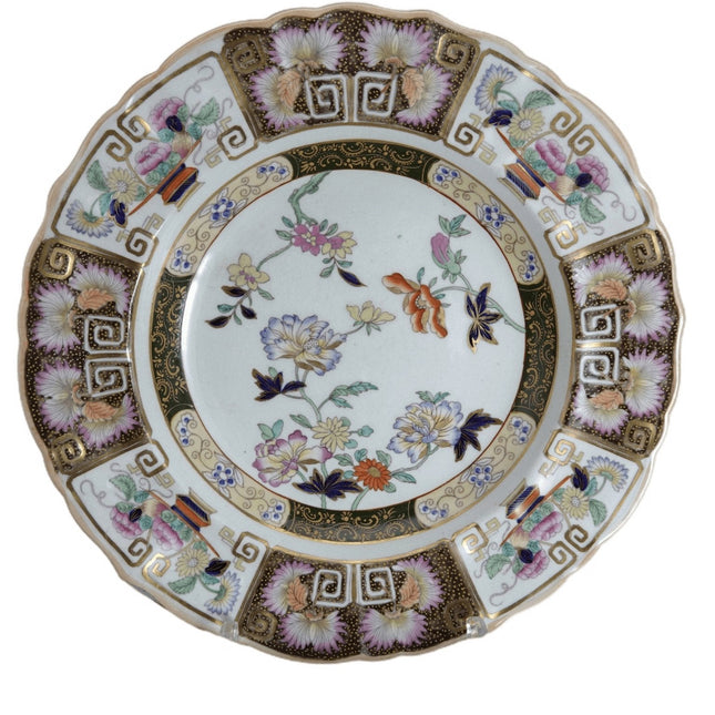 c1870 Masons 2842 Chinoisiere British Ironstone Chinese Style Dinner Plate and R - Estate Fresh Austin