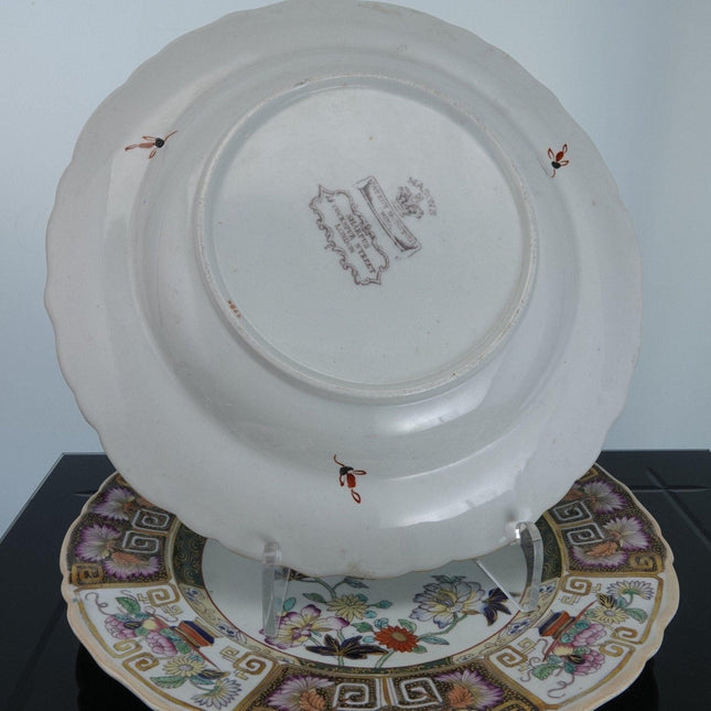 c1870 Masons 2842 Chinoisiere British Ironstone Chinese Style Dinner Plate and R - Estate Fresh Austin