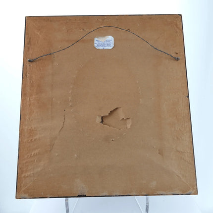 c1870 Napoleon Porcelain Plaque Hand Painted in shadowbox frame - Estate Fresh Austin