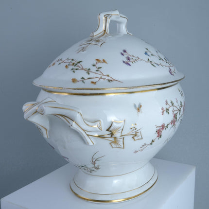 c1870 Old Paris Hand Painted Soup Tureen with Lid - Estate Fresh Austin