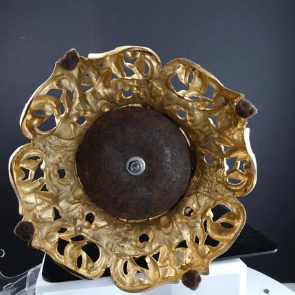 c1870 Old Paris Porcelain Bronze mounted Urn/ Oil lamp base - Estate Fresh Austin