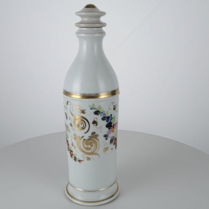 c1870 Old Paris Porcelain Decanter with Stopper Store Pharmacy Bottle - Estate Fresh Austin