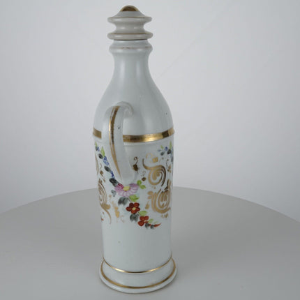 c1870 Old Paris Porcelain Decanter with Stopper Store Pharmacy Bottle - Estate Fresh Austin