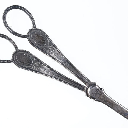 c1875 English Sterling Grape shears - Estate Fresh Austin
