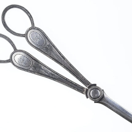 c1875 English Sterling Grape shears - Estate Fresh Austin