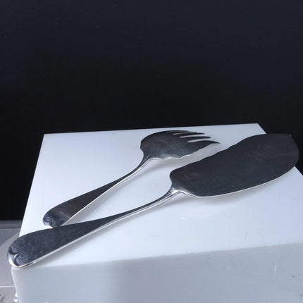 c1880 American Sterling Silver Fish Serving set by R Harris & Co Washington DC - Estate Fresh Austin