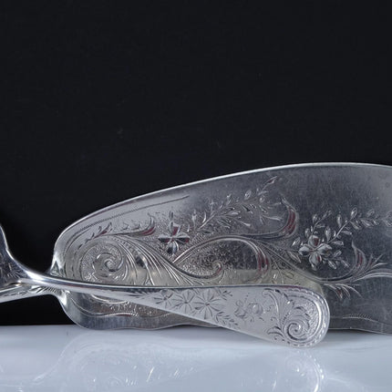 c1880 American Sterling Silver Fish Serving set by R Harris & Co Washington DC - Estate Fresh Austin