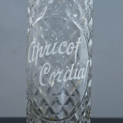 c1880 Antique Back Bar Bottle Apricot Cordial Mold Blown Tooled lip - Estate Fresh Austin