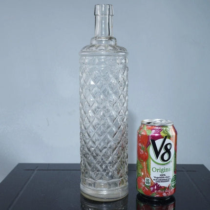 c1880 Antique Back Bar Bottle Apricot Cordial Mold Blown Tooled lip - Estate Fresh Austin