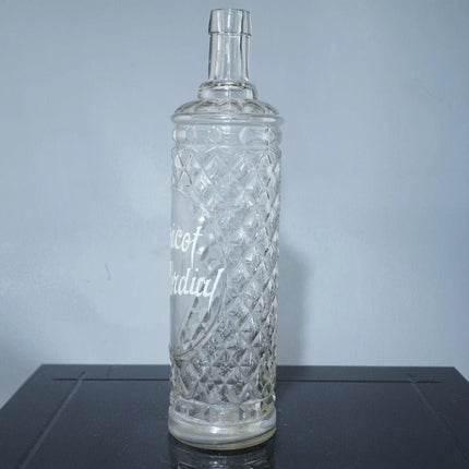 c1880 Antique Back Bar Bottle Apricot Cordial Mold Blown Tooled lip - Estate Fresh Austin