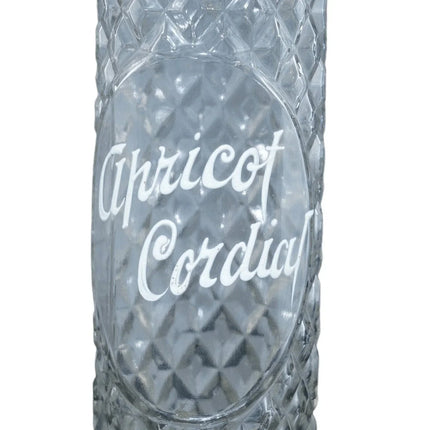 c1880 Antique Back Bar Bottle Apricot Cordial Mold Blown Tooled lip - Estate Fresh Austin
