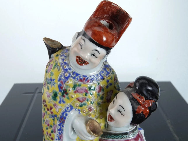 c1880 Antique Chinese Famille Rose Wine Pot or Teapot - Estate Fresh Austin