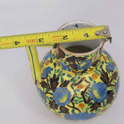 c1880 Austrian Hand Painted and Gilt multicolor Pitcher - Estate Fresh Austin