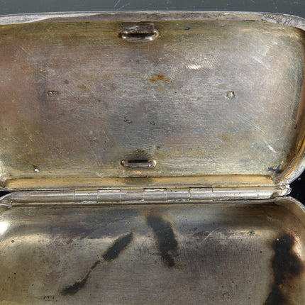 c1880 Austro - Hungarian 800 Niello Silver Cheroot Case Snuff box - Estate Fresh Austin