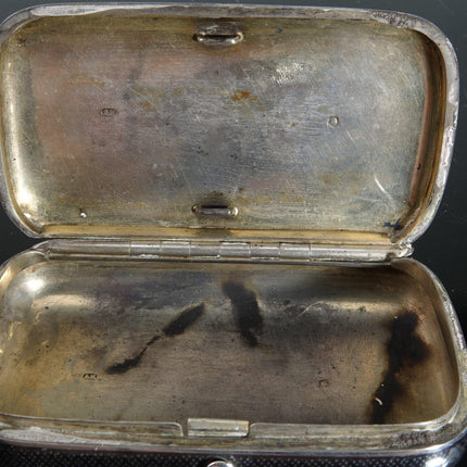 c1880 Austro - Hungarian 800 Niello Silver Cheroot Case Snuff box - Estate Fresh Austin