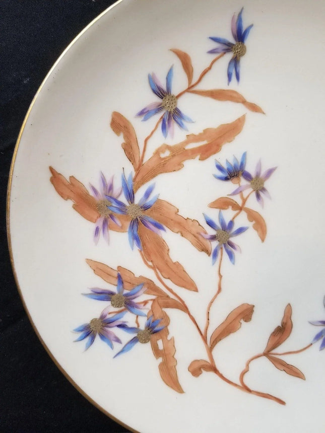 C.1880 Carlsbad Austria 8.5" Hand Painted plate on cream ground - Estate Fresh Austin