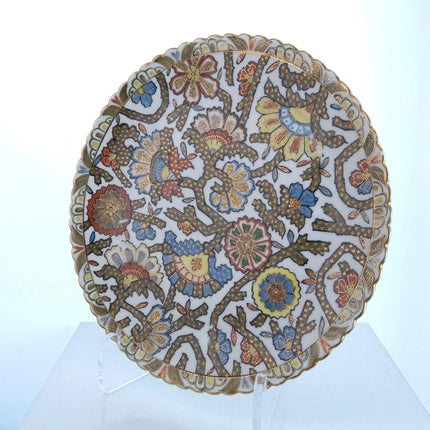 c1880 Dresden/Bohemian Chinoisiere Plate Set Hand Painted 8.5" - Estate Fresh Austin