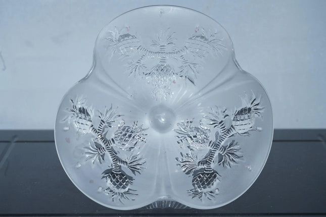 c1880 French Baccarat pressed glass pineapple compote - Estate Fresh Austin