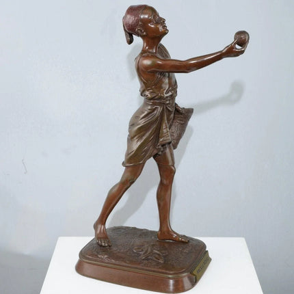 c1880 French Orientalist Bronze Didier Debut(1824-1893) Foundry Stamp Garanti Au - Estate Fresh Austin
