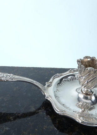 c1880 French Sterling Silver Chamberstick made by George Boin - Estate Fresh Austin