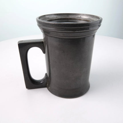 c1880 Glass Bottomed Pewter Tankard Half Pint by James Dixon - Estate Fresh Austin