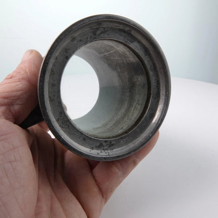 c1880 Glass Bottomed Pewter Tankard Half Pint by James Dixon - Estate Fresh Austin