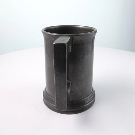 c1880 Glass Bottomed Pewter Tankard Half Pint by James Dixon - Estate Fresh Austin