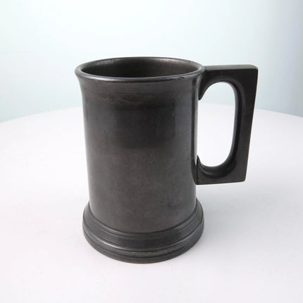 c1880 Glass Bottomed Pewter Tankard Half Pint by James Dixon - Estate Fresh Austin