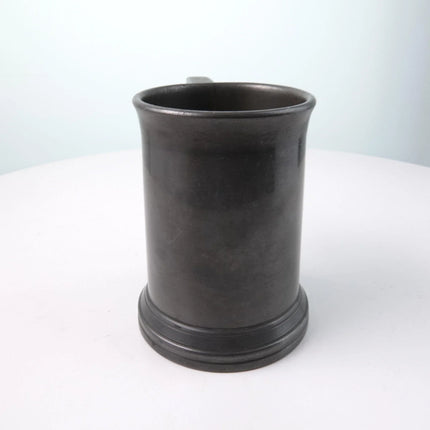 c1880 Glass Bottomed Pewter Tankard Half Pint by James Dixon - Estate Fresh Austin
