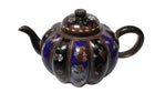 c.1880 Japanese Cloisonne Pumpkin Shaped Teapot - Estate Fresh Austin