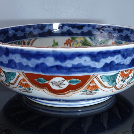 c1880 Japanese Imari Bowl 8.5" x 3 1/8" - Estate Fresh Austin