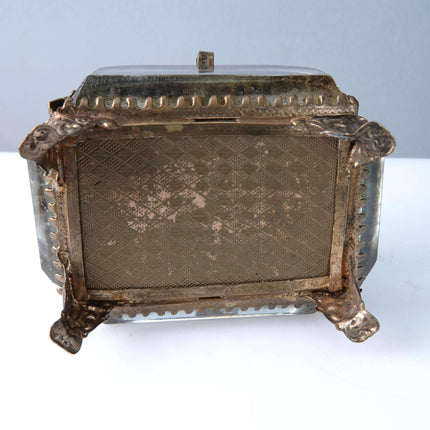 c1880 La Delivrande French Art Glass Bronze mounted Jewelry Casket - Estate Fresh Austin